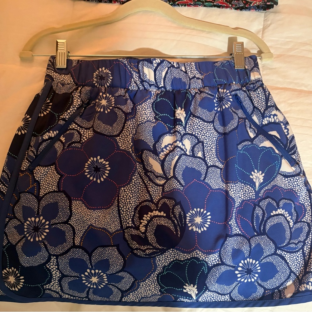 Talbots Blue Floral Mini Skort